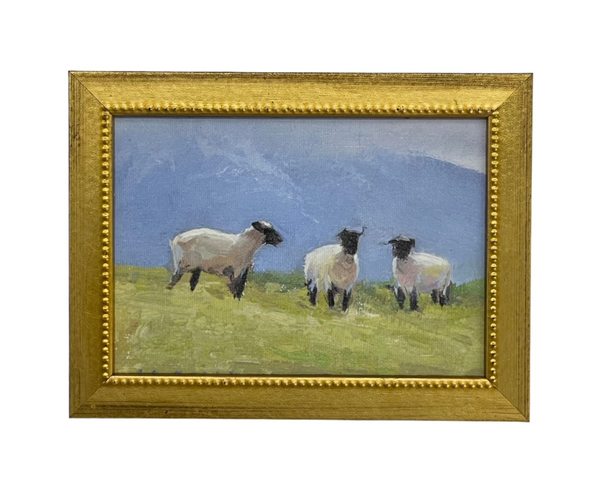 The Lord My Pasture Will Prepare: Bright Gold Flat Panel Bead Frame